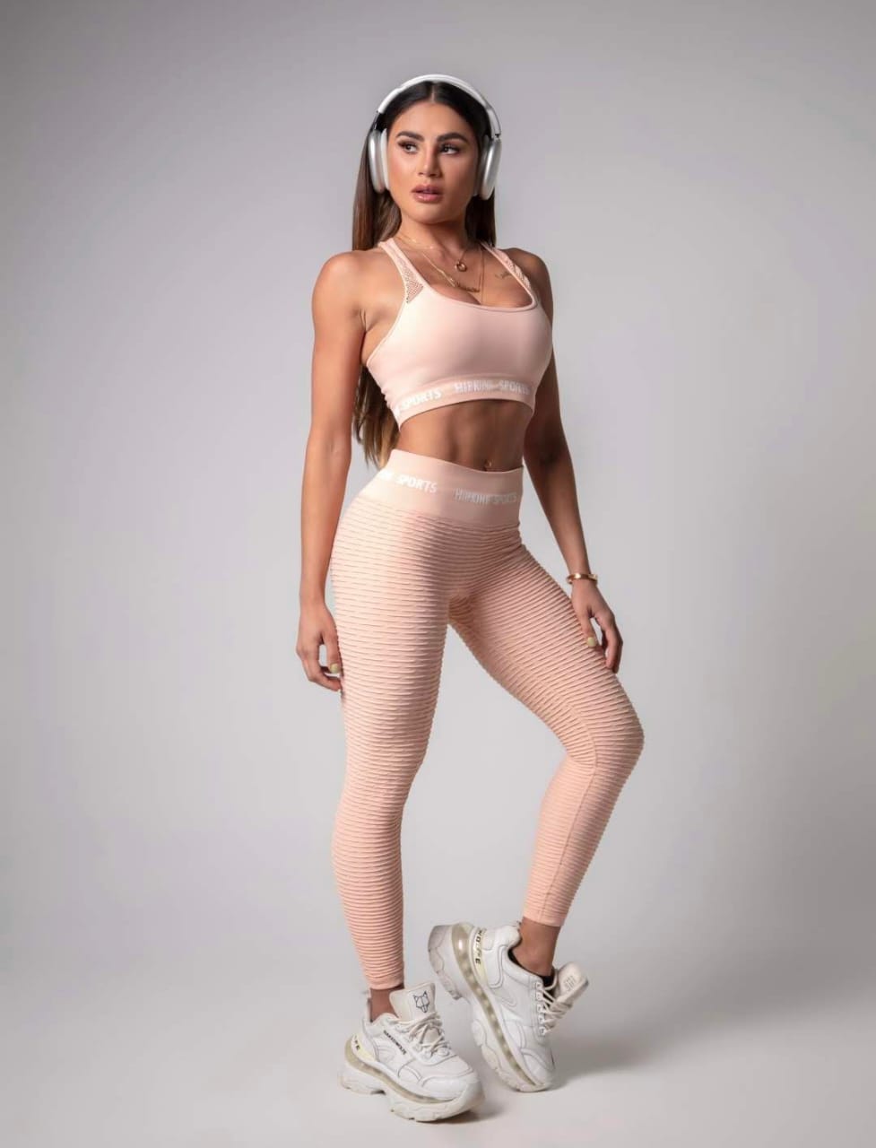 Calza deportiva mujer seamless texturada