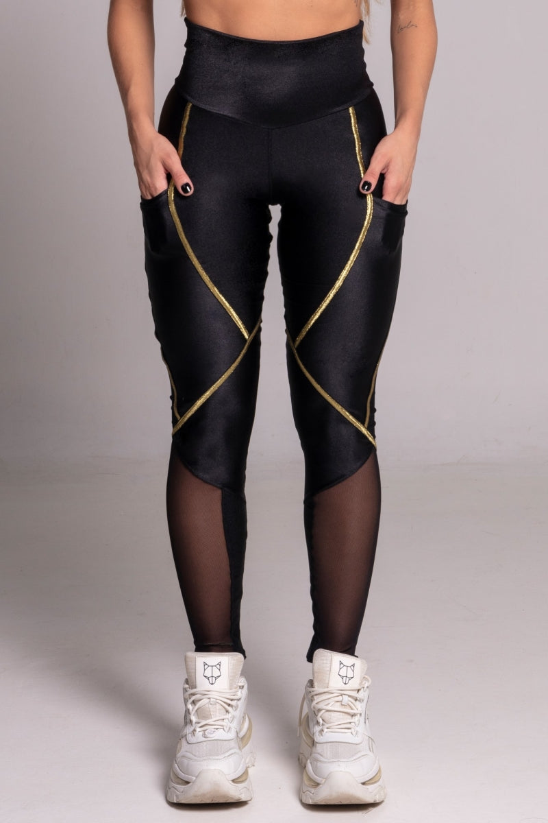 Calza deportiva mujer Gravity Preta Cós