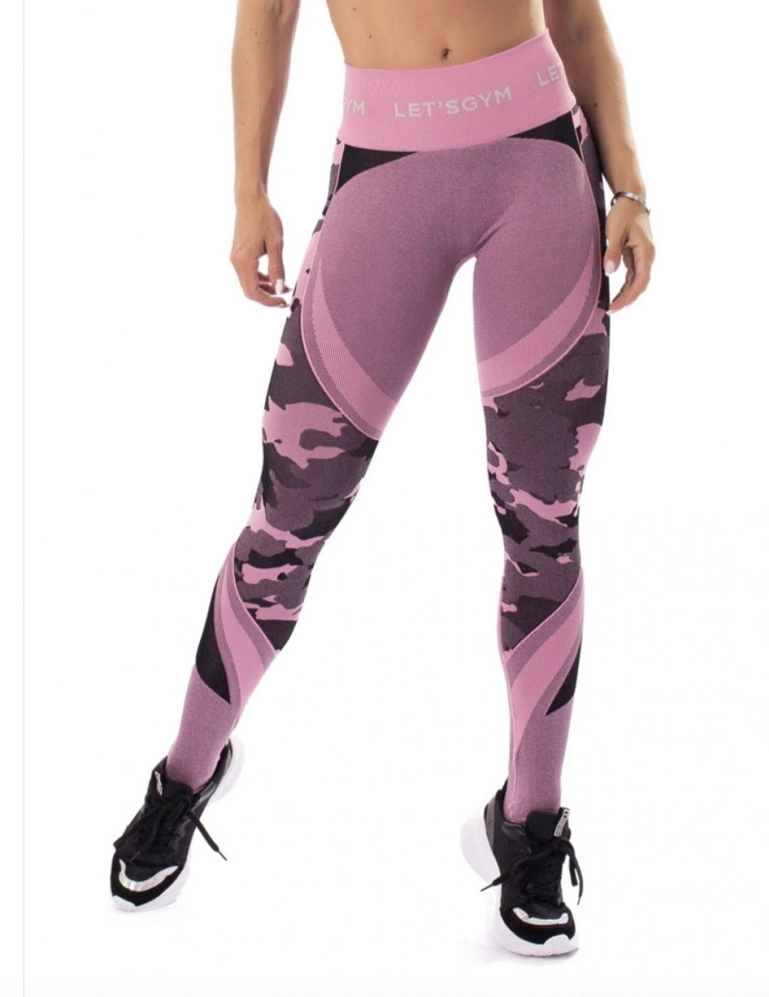 Calza deportiva mujer modelo exclusivo militar rosa