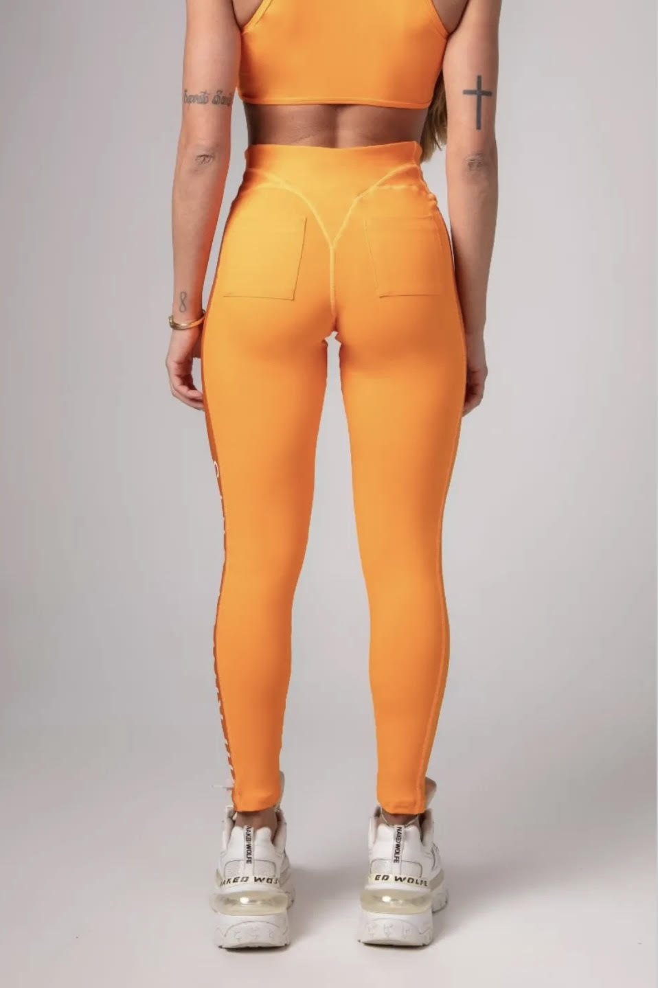 Calza deportiva mujer naranja